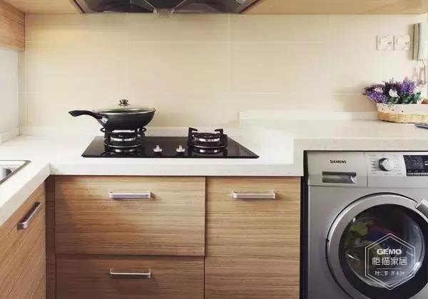 廚房處安置洗衣機設計